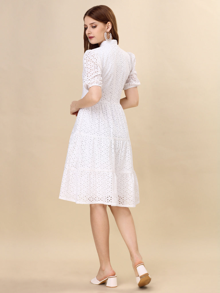 White Broderie Dress