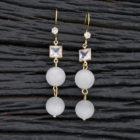 Alymys Monalisa Stone Pearl Earrings